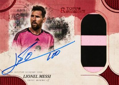 2024 TOPPS Finest Major League Soccer Cards - Renaissance Autograph Relic Card Lionel Messi