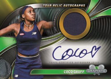 2024 TOPPS Graphite Tennis Cards - Tour Relic Autograph Coco Gauff