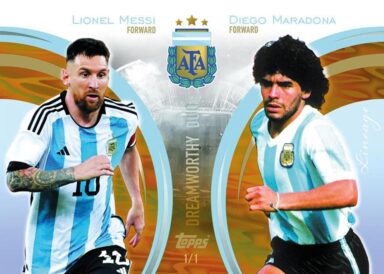 2024 TOPPS Lineage Argentina Soccer Cards - Dreamworthy Duo Insert Lionel Messi / Diego Maradona