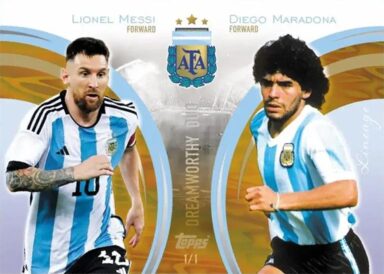 2024 TOPPS Lineage Argentina Soccer Cards - Dreamworthy Duo Insert Lionel Messi / Diego Maradona