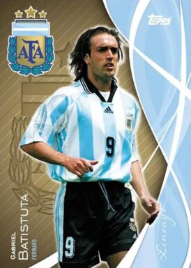 2024 TOPPS Lineage Argentina Soccer Cards - Lenticular Lineage Insert Lautaro Martinez / Gabriel Batistuta