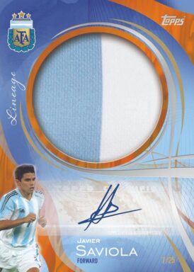 2024 TOPPS Lineage Argentina Soccer Cards - Olimpico Autograph Relic Javier Saviola