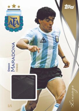 2024 TOPPS Lineage Argentina Soccer Cards - The Greatest Maradona Boot Relic