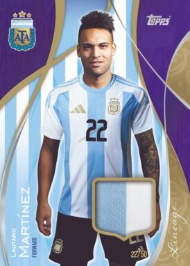 2024 TOPPS Lineage Argentina Soccer Cards - The King's Colors Relic Lautaro Martinez