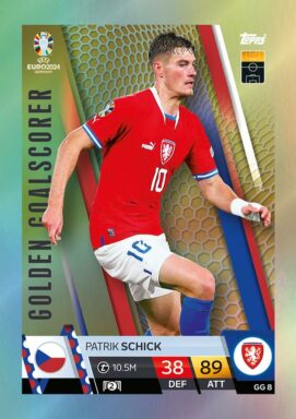 TOPPS UEFA Euro 2024 Match Attax Trading Card Game - Golden Goalscorer Card - Patrik Schick