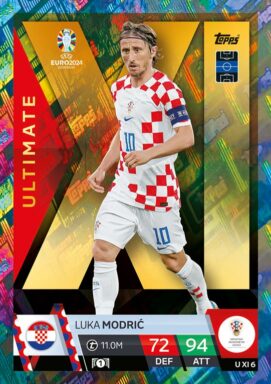 TOPPS UEFA Euro 2024 Match Attax Trading Card Game - Ultimate XI Card - Luka Modric